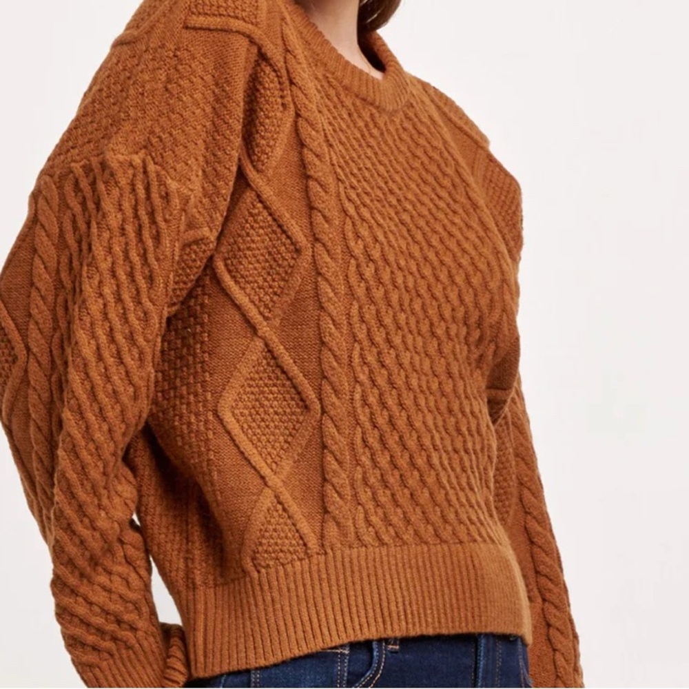 Dear John Holden Cable Knit Sweater in Nutshell Size Medium